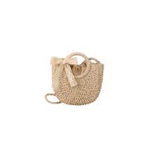 女孩度假风格抽绳扣单肩斜挎包