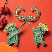 Nezha Barrier Beast Metal Magnetic Refrigerator Sticker, High-Quality Animation Movie Souvenir Decor, Cute Refrigerator Magnet Gifts Birthday Graduation