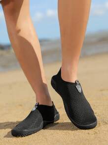 Women&Men Outdoor Wading Shoes Quick-Drying Sand Beach Shoes Anti-Slip Water Shoes For Stream Hiking Walking Fishing Swim Lightweight Breathable Shoes Non Slip Wading Shoes, Yoga Sports, Seaside Cycling, Wading, Outdoor Sports,Summer Sneakers Woman,Slip On Shoes,Camping,Gym,Flat Shoes,Camping,Pool,Vacation,Cruise - Black - View 5