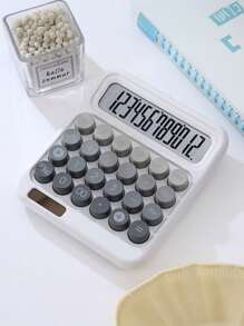 1 件双电源太阳能科学计算器，大尺寸，美观大按钮，可爱，财务和办公室会计专用，学校用品，返校