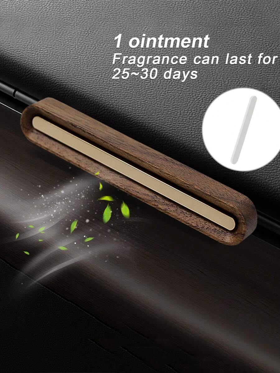 1 件高端复古金属和木质汽车通风口香薰夹式扩散器，带 2 种香味蜡 - 咖啡棕 - 查看 1