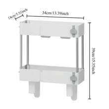 防水浴室马桶上方储物柜，马桶水箱收纳架 - 彩色 - 查看 3