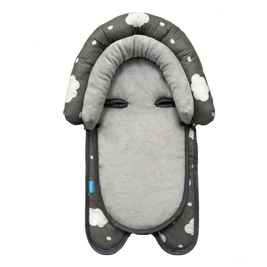 DODO NICI 2-In-1 Soft Baby Head, Neck & Body Support Cushion, Suitable For Newborns, Ultra Soft Car Seat Insert, Perfect For Infant Car Seats, Convertible Car Seats, Strollers, Gray - Multicolor - View 1