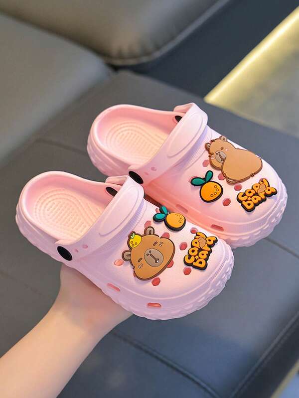 1 Pair Summer Kids Sandals, Breathable Closed Toe EVA Slip-On, Non-Slip