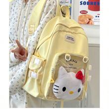 Sanrio 1pc/Versatile Simple College Large Capacity High Backpack Transparent Baby Bag Pain Bag School Bag