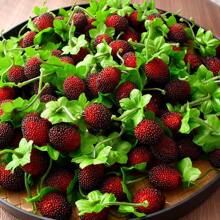 30 piezas de fresas de plástico artificiales de color rojo cereza con cuentas de vidrio y espuma realistas para decoración de hogar, cocina, fiesta y utilería de fotografía