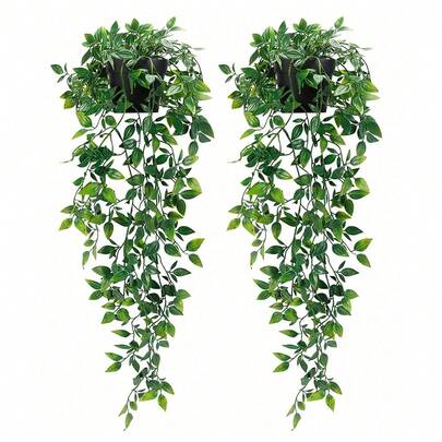 1/2 cây nhân tạo, chậu cây treo, giá treo tường trang trí, thích hợp cho trong nhà, ngoài trời, phòng khách, trang trí nhà cửa, trang trí phòng, trang trí sân vườn, trang trí tường