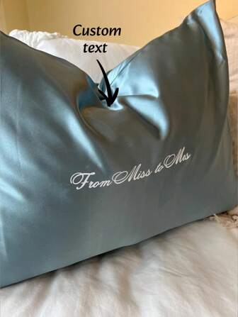 1pc Customized Satin Pillowcase Personalized Pillowcase Custom Pillow Covers Personalized Wedding Gift Bridal Shower Gifts Gift For Her