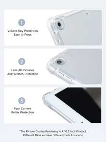 1个可爱水豚平板电脑保护套，兼容三星、iPad等，防震，带笔槽，支持睡眠/唤醒功能