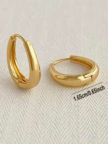 复古性感法式小粗环耳环，佩戴舒适，适合日常和派对场合，是时尚女性的圣诞礼物