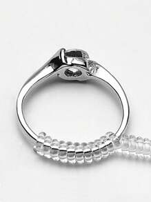 4pcs Ring Size Adjuster Set In 4 Sizes, Suitable For Loose Rings, Jewelry Sizer Axis, For Making Jewelry Protectors, Pads, Sizers, Assembly Spiral Silicone Tightener Set. Ring Resizer. Ring Resizing. Resize Ring. - Clear - View 8