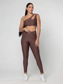 LOT FITNESS Fitness Set Gym Top And Leggings Polyamide Women's Gym Clothing - Rust Brown - View 1