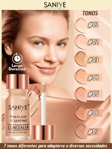 SANIYE corrector líquido R1186 De Textura Ligera A Prueba De Sudor ,Corrector De Imperfecciones - 07 - Ver 3