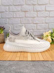 Tenis Deportivos Multifuncionales Ergonómicos Suela Ancha Amortiguadora, Tenis Cómodos para Andar, Correr, Gym, Playa, Estar en Casa, Unisex - Blanco - Ver 4