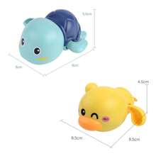 1 szt. Nakręcana zabawka do kąpieli Żółw i kaczka, pływająca zabawka do kąpieli dla dzieci, pływająca zabawka do nurkowania w kształcie kaczki, dziecięca łazienka, zabawa wodna
