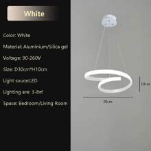 Luces colgantes LED minimalistas para decoración del hogar, candelabro moderno con aro, luz blanca/cálida de gel de sílice, lámpara colgante LED para decoración de sala de estar, cocina, isla, dormitorio, mesita de noche, comedor, restaurante. Lámpara colgante de lujo para decoración del hogar, sencillez, lámpara colgante semi empotrada para sala de exposiciones, escaleras, ático, dúplex, entrada, lámpara colgante para hotel, bar, decoración