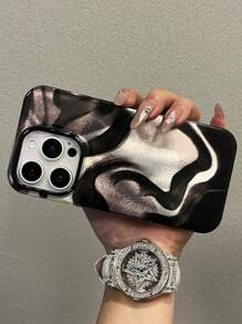 奢华豹纹贝壳纹理手机壳适用于 17ProMax 17Pro 17Air 17 16 15 14 Plus 13 12 Pro Max 11 时尚防震后壳