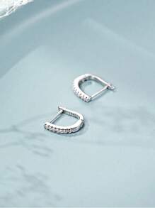 FORVER QUEEN 1 件 925 纯银小号环形耳环防过敏轻质环形耳环适合女士女孩