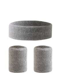 1 Pack Thin Terry Cloth Headband, Wristband Set, Sweatbands Athletic Hair Soft Headband For Women, Men, Basketball, Football, Soccer, Terry Cloth Athletic Hairband For Exercise