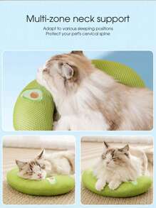 市场 1 件装镇静狗猫枕头，柔软蓬松狗床枕头，U 型缓解焦虑狗颈枕，宠物舒缓玩具，用于缓解关节疼痛和改善睡眠质量 - 彩色 - 查看 5