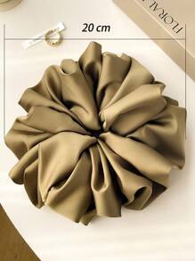 1条橄榄绿仿丝超柔软蓬松弹力发圈，奢华时尚舒适，用途广泛，适合女性佩戴，可作发圈、发绳、发圈、休闲马尾辫发饰、弹力发带、美发家居饰品。 - 橄欖綠 - 查看 5