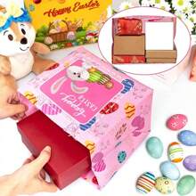 6 PCS Easter Gift Bags, Reusable Non-Woven Tote Bags, Easter Rabbit And Egg Design With Foldable Handles, Suitable For Easter Spring Party Supplies - Multicolor - View 10