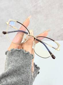 1pc Casual Fashion Cat-Eye Non-Prescription Glasses With High-Quality Sense, Suitable For All Seasons And Daily Wear