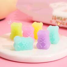 5 件/10 件创意卡通礼盒橡皮擦，透明可爱熊学生奖品节日礼物，可水洗