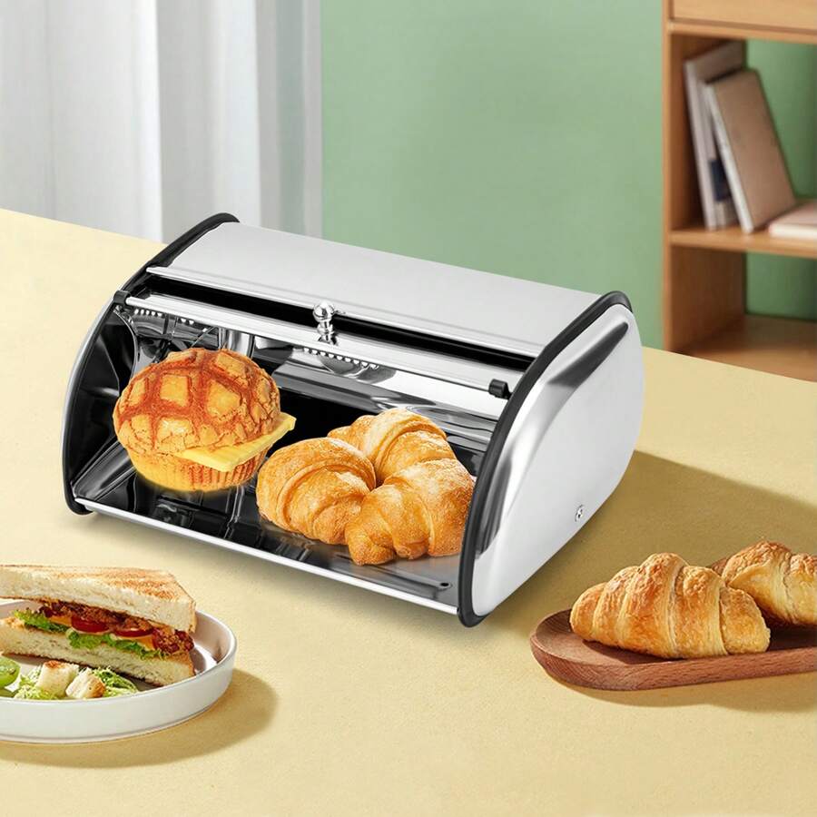 Panera de acero inoxidable Panera en forma de rollo 5L Panera - Plateado - Ver 1
