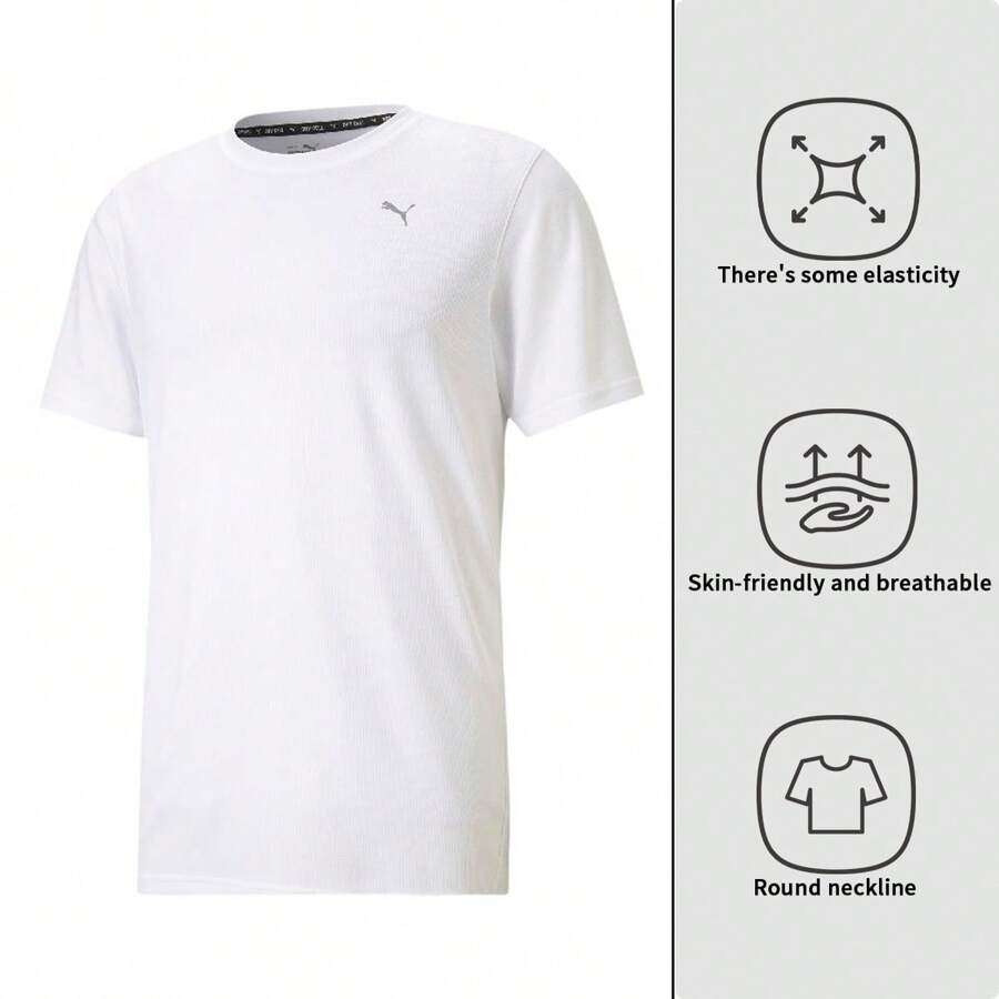 Puma T-Shirt Men's Short-Sleeved Running Casual Sports T-Shirt Loose Breathable Round Neck Short-Sleeved 520759-02