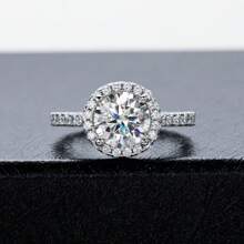 ANU JEWEL D Color Moissanite Ring 925 Sterling Silver Ring Wedding Engagement Bridal Jewelry