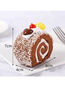 Toalla con diseño de rollo de pastel de fruta realista, modelo de exhibición de postre, utilería para fotografía de sesión de té de la tarde