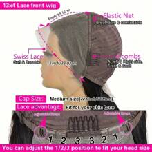 Women's Basic Loose Curly Bob Wig Brazilian Remy Human Hair | 13x4 Lace Front Wig HD Transparent Lace Wig For African Women Loose Wave Curly Suitable For Daily Use And Major Festivals Such As Musical Festival