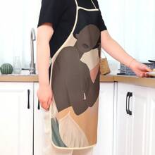 Girls Series Printing Cute Party Gathering Wedding Polyester Peach Skin Material Printing Apron