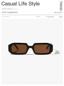 1 szt. Męskie okulary w stylu casual vintage w prostokątnej ramce, modne, odpowiednie do zajęć na świeżym powietrzu i do strojów na letnie wakacje na plaży, na zewnątrz, w podróży