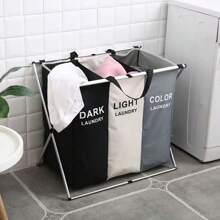 PREMIUM 3 Compartment Foldable Laundry Basket Large Organizer - Nhiều màu - Xem 7