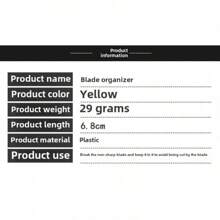 Safety Folding Knife Box, Film Cutting Tools, Waste Blade Folder, Utility Knife Blade Disposal Container - Yellow - View 5