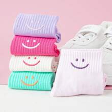 5 Pairs Cartoon Animal Dopamine Socks For Kids, Dinosaur Pattern Sports Socks, Giraffe Expression Pattern Girls Breathable Sweat-Absorbing Socks, Colorful Cartoon Sports Socks For Boys, Suitable For Home, Outdoor, School Wear In All Seasons