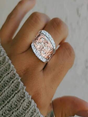 1 件优雅时尚女士戒指，派对、生日、圣诞节、情人节、周年纪念的完美礼物 - 别致珠宝