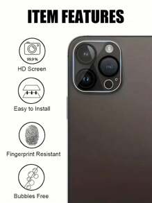 2pcs Tempered Glass Camera Lens Protectors, Scratch-Resistant, Waterproof, Compatible With IPhone 11/12/13/14/15/16 Gift For Birthday, Family, Friends Lens Protector, Phone Accessories Shockproof Anti-Fall Anti-Fall Anti-Fingerprint Full Cover
