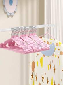 10 件儿童防滑衣服无痕衣架，家用衣柜无痕衣架，适合婴儿和儿童 - 10pcs - 查看 8