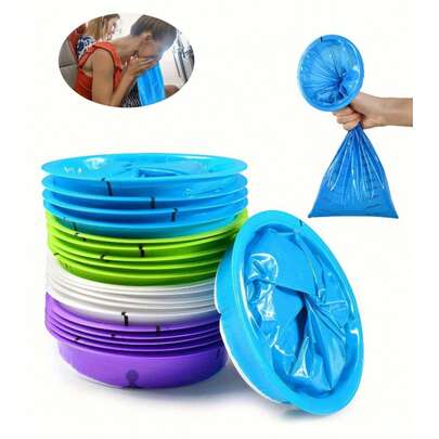 Sac de vomissement de voyage portable, lot de 5, sac à ordures d'urgence à grande capacité pour l'extérieur, article essentiel de voyage, conception réfléchie