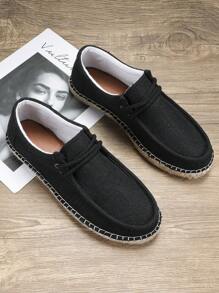 TOLLN 1 Pair Men's Breathable Non-Slip Rubber Sole Casual Fishing Shoes With Laces - Black - View 4