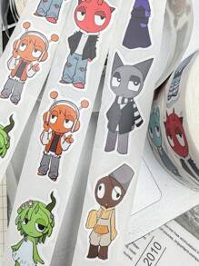 Cardboard Box Curly Sticker Sprunki Game Accessories, Cartoon Cute Decorative Scrapbooking Supplies, Perfect Gift Surprise For Kids - Multicolor - View 3