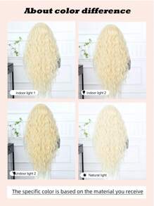 High Quality Fluffy Women's Wig Gold 28 "Mid-Length Curly Wig Synthetic Heat Resistant Fiber Perfect For Holiday Travel Family Party Cosplay Everyday Wear