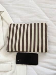 多色条纹灯芯绒笔记本电脑内胆包 11 英寸/14 英寸，通勤尺寸笔记本电脑包