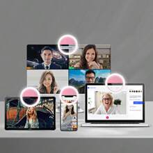 1 pièce Mini éclairage de remplissage portable à pince, éclairage de remplissage LED pour selfies, pour téléphones portables et ordinateurs, maquillage, conférence Zoom, diffusion en direct, vlog, selfies et appels vidéo parfaits 150mAh