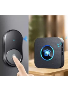 1 Set Of Wireless Music Doorbell, Home Doorbell Range 1,000ft, 5 Volume Levels, With 55 Door Chime Tones And LED Flash Light (Classic Doorbell Kit: 1 Button And 1 Receiver)