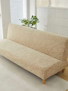 1pc High Elastic Jacquard Plush Sofa Bed Cover, Folding Armless Sofa Bed Full Cover, All-In-One Sofa Bed Slipcover For Living Room, For All Seasons