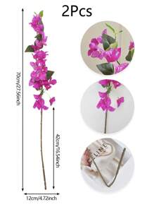 1PC/2PCS/4PCS 人造花丝绸九重葛枝带茎仿真梅花枝春季室内外花园门廊悬挂植物婚礼中心装饰桌花瓶中心装饰完美家居装饰